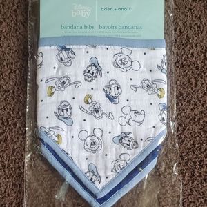 SOLD Disney mickey and friends Aden + Anais baby bibs